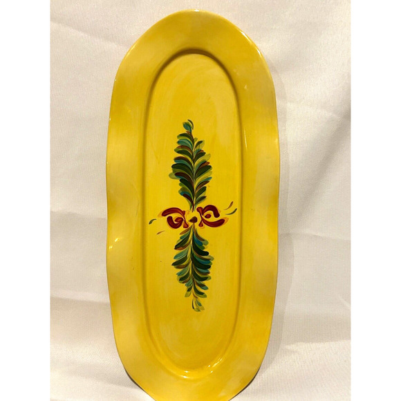 Gail‎ Pittman~Southern Living~15½" Tray~Sienna Garland Yellow Collector piece - Picture 3 of 7